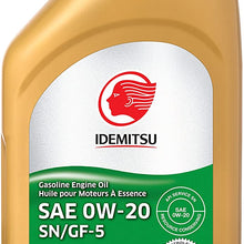 Idemitsu 30010092-75000C020 Full Synthetic 0W-20 Engine Oil (SN/GF-5-1 Quart), 32. Fluid_Ounces