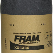 FRAM Ultra Synthetic Automotive Replacement Oil Filter, Designed for Synthetic Oil Changes Lasting up to 20k Miles, XG4386 with SureGrip (Pack of 1)