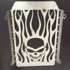 HTTMT MT298-03-SF Skull Flame Radiator Grille Cover Guard Protector Compatible with Kawasaki Vulcan VN 1500 chromed