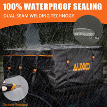 AUXKO Car Rooftop Cargo Carrier Roof Bag, 20 Cubic Feet Waterproof Military Soft Roof Top Luggage Carrier Bag Heavy Duty Truck Bed Cargo Bag Fits All Vehicle with/Without Rack