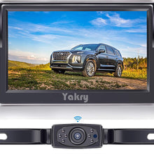 Yakry 2020 New HD Wireless Backup Camera 5'' Monitor Kit Reversing License Plate Camera System for Cars,SUVs,Minivans Back Up Lines DIY Y32