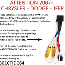 SOCAL-LED 2x A10 H11 H8 EMC Headlight Kit CANBUS HID LED Decoder Anti-Flicker Error Canceller Relay Resistor Adapter
