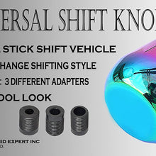 ICBEAMER 1 pc Neo Chrome Mini Racing Drift Shape Bar Stick Shift Knob Fit All Manual Transmission Vehicle