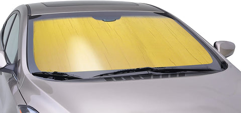 Intro-Tech NS-89-G Gold Custom Fit Windshield Sunshade for Select Nissan Rogue Models