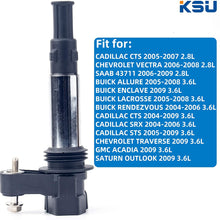 KSU Compatible with Ignition Coils Buick - Enclave - Cadillac - Traverse CTS STS - Chevy GMC Saab - 9-3 - Saturn - Outlook - V6 2.8L 3.6L Compatible with C1508 UF-375 UF375