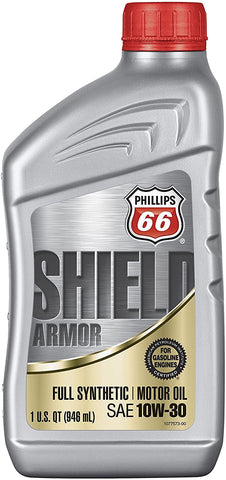 Phillips 66 1076570-12PK Synthetic Oil (Shield Armor Fully 10W30-1 Quart), 32. Fluid_Ounces, 12 Pack