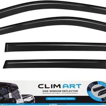 CLIM ART Rain Guards Suitable for Nissan Rogue 14-20, Original Tape-on Window Deflectors, Vent Window Visors, Dark Smoke, 4 pcs. - 414017