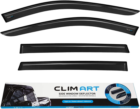 CLIM ART Rain Guards Suitable for Nissan Rogue 14-20, Original Tape-on Window Deflectors, Vent Window Visors, Dark Smoke, 4 pcs. - 414017