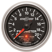 Auto Meter 3647 2-1/16" 0-2000 F Full Sweep Electric Pyrometer E.G.T. (Exhaust Gas Temperature)
