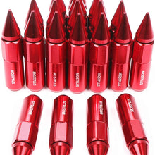 MOSTPLUS 60mm M12X1.5 Racing Wheel Spiked Lug Nuts Extended Pack of 20 (Red)