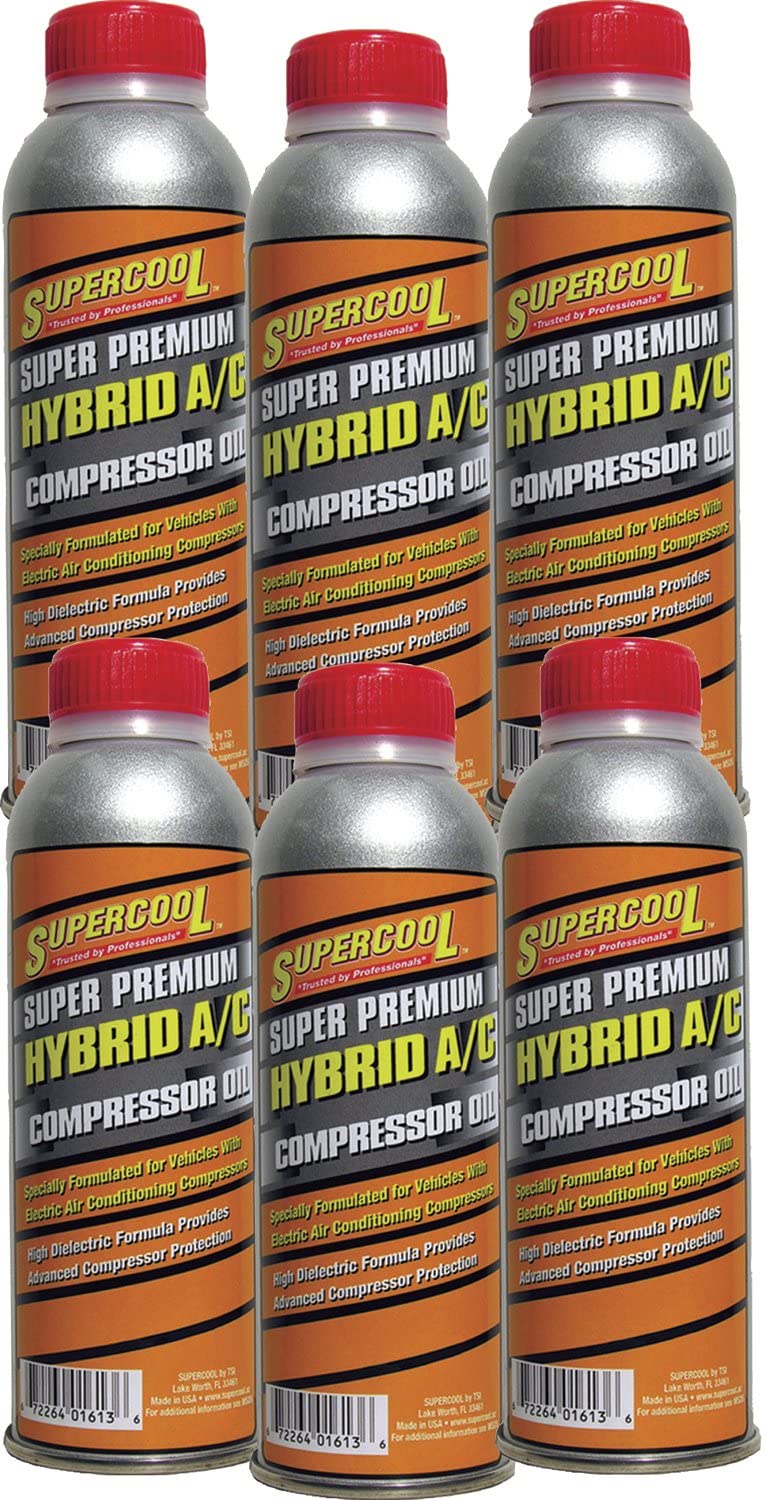 TSI Supercool 24940-6CP Hybrid A/C Compressor Oil, 8 oz, 6 Pack