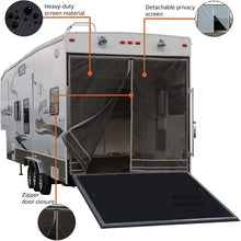 Classic Accessories 79994 Over Drive Toy Hauler Screen, Rear Opening 90.5"H, Compatible with Steel Frames Black/Gray