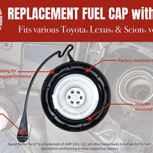 Gas Cap - Fuel Filler Tank Assembly - Replaces 77300-33070 - Fits Toyota 4Runner, Avalon, Camry, Corolla, Highlander, Matrix, Sequoia, Sienna, Tacoma, Tundra - Lexus ES300, ES330, GX470 and More