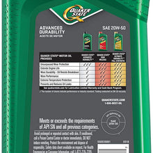 Quaker State Advanced Durability Conventional 20W-50 Motor Oil (1-Quart, Case of 6)