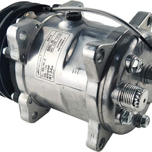 ACTECmax Universal A/C Compressor with 2PK Clutch 508 V Belt Style 5H14 R134A Rear Exit