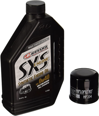 MaximaHiflofiltro SXSSEOCK011 Full Synthetic Side x Side Engine Oil Change Kit for Kawasaki Teryx 4x4/750/800, 4 L
