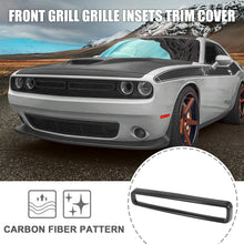 X AUTOHAUX 1 Set Carbon Fiber Pattern Front Grill Grille Inserts Guards Cover Trim for Dodge Challenger 2015-2020