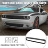 X AUTOHAUX 1 Set Carbon Fiber Pattern Front Grill Grille Inserts Guards Cover Trim for Dodge Challenger 2015-2020