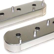 PRW 4034630 Satin Anodized Aluminum Fabricated Valve Cover with Coil Stand-Off and Silver Gasket for LS Series Engine - Pair