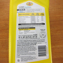 Mopar Five Quarts of Pennzoil SAE Platinum Full Synthetic 5W-30 Oil from Natural Gas