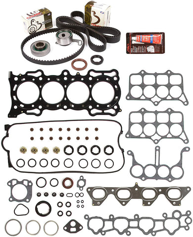 Evergreen HSTBK4012 Head Gasket Set Timing Belt Kit Compatible with/Replacement for 90-96 Honda Accord Prelude F22A1 F22A4 F22A6