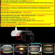 Navinio Waterproof Backup Camera Color Car Rear View Camera 170 Degree Angle for MB C E CLS Class W203 W211 W219 W209 Crossfire Roadster Waterproof Night Vision