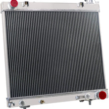 ALLOYWORKS 2 Row All Aluminum Radiator For Dodge Dakota 2005-2012/Mitsubishi Raider 2006-2009/Ram Dakota 2011 3.7L V6 4.7L V8 Gas/Flex