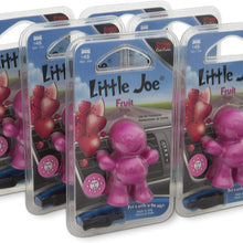 Little Joe 96404-6PK Fruit Scent, Car Air Freshener, Clips to A/C Air Vent, Alcohol-Free Fragrance Oil, Non-Hazardous and Non-Toxic Plastic, Set of 6