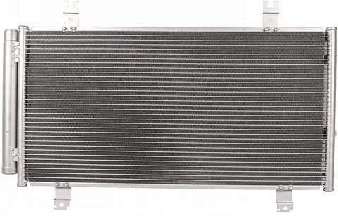 VioletLisa All Aluminum Air Condition Condenser 1 Row Compatible with 2006-2015 IS250 2006-2015 IS350 Without Oil Cooler