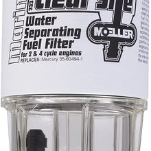 Moeller Clear Site Water Separating Fuel Filter System Replacement Filter and Water Collecting Bowl