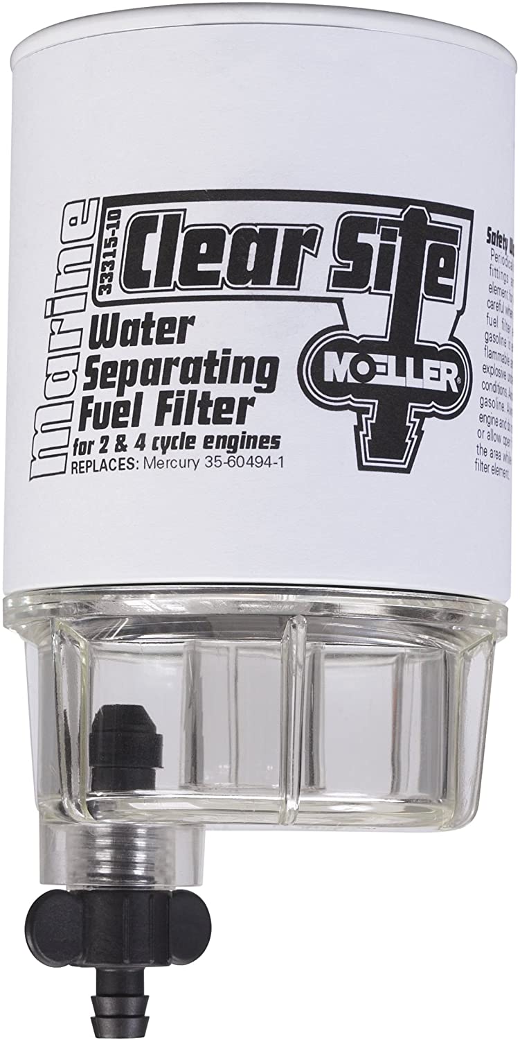 Moeller Clear Site Water Separating Fuel Filter System Replacement Filter and Water Collecting Bowl