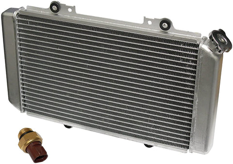 Caltric Radiator Compatible With Yamaha Grizzly 660 Yfm660F Yfm-660F 2002-2004 With Heat Sensor