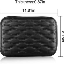 EEEKit Universal Center Console Leather Pad, Waterproof Car Armrest Seat Box Cover Protector for Most Vehicle, SUV, Truck, Car, (Black)