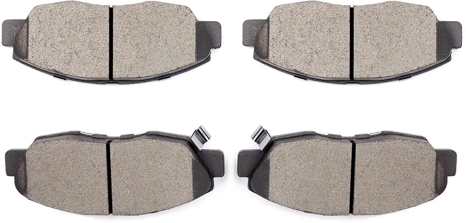 BRAKEUS Professional Ceramic Pads Fit for 1997-1999 Acura CL, 1990-2002 Honda Accord, 2010-2011 Honda Civic