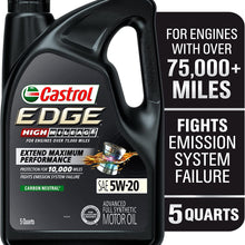 Castrol 03084C Edge 5W-30 Advanced Full Synthetic Motor Oil, 5 Quart
