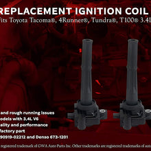 Ignition Coil Pack Set of 3 - Coil Pack Compatible with Tacoma, 4Runner, Tundra, T100 3.4L V6 Models - Replaces Part 90919-02212 - Models Years 95, 96, 97, 98, 99, 2000, 2001, 2002, 2003, 2004