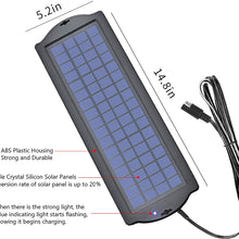POWOXI 3.5W 12V Solar Trickle Charger for Car Battery, Portable and Waterproof, High Conversion Single Crystal Silicon Solar Panel car Battery Charger for Motorcycle Boat (3.5w Solar Chargers-Black)