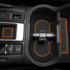 CupHolderHero for Subaru Forester 2019-2020 Custom Liner Accessories – Premium Cup Holder, Console, and Door Pocket Inserts 17-pc Set (Orange Trim)