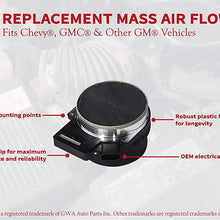 Mass Air Flow Sensor - Compatible with Chevy, Cadillac, GMC & other GM Vehicles - Silverado, Suburban, Tahoe, Yukon XL, Sierra, Escalade, ESV, 5.3L, 6.0L, 4.8 - Replaces 25168491, AF10043, 25318411