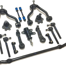 PartsW 16 Pc Suspension Kit for Chevrolet & GMC Truck, Center Link (FOR FREE) Adjusting Sleeves Tie Rod Ends Ball Joints (Bolt On Types) Idler & Pitman Arms Sway Bars Upper Control Arms