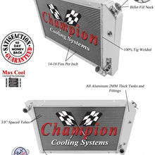 Champion Cooling, 4 Row All Aluminum Radiator for Chevrolet Corvette, MC718