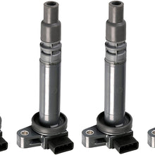 ENA Pack of 4 Ignition Coils Compatible with 2001 2002 2003 2004 Toyota Tacoma 2.4L 2.7L L4 fit C1305 UF323 (4)