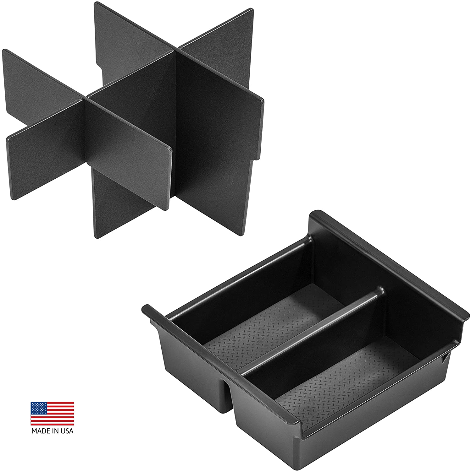 Vehicle OCD - Center Console Divider and Tray Organizer Compatible with Toyota 4Runner (2010-2020) - Made in USA