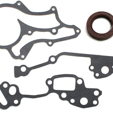 NEW Timing Chain Kit (2 Heavy Duty Metal Guide Rails) with Timing Cover, Water Pump, Graphite Head Gasket compatible with 85-95 Toyota 2.4L 4Runner Pickup Celica SOHC 22RE 22REC
