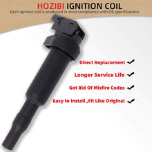 HOZIBI 6pcs Ignition Coil Packs Compatible with BMW 325i 335i 328i 525i 530i 330i 650i X3 X5 M3 M5 M6 Z4 0221504470 12137594937