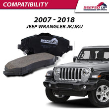 Beefed Up Brakes Trail Rated Front Ceramic Brake Pad Kit w/hardware and grease Compatible with 2007-2018 Jeep Wrangler JK/JKU