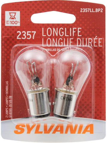 SYLVANIA 2357 Miniature Incandescent Long Life Bulb, (Contains 2 Bulbs)