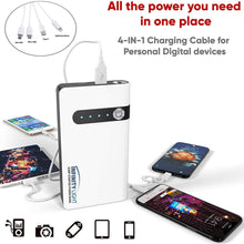 12V Portable Jump Starter Lithium-Ion Battery Charger Box For Car,Motorcycle,Truck,Boat,Diesel To Start and Charge Compact Emergency USB Power Bank Auto Booster Power Pack, Flashlight (400A/12,000mAh)