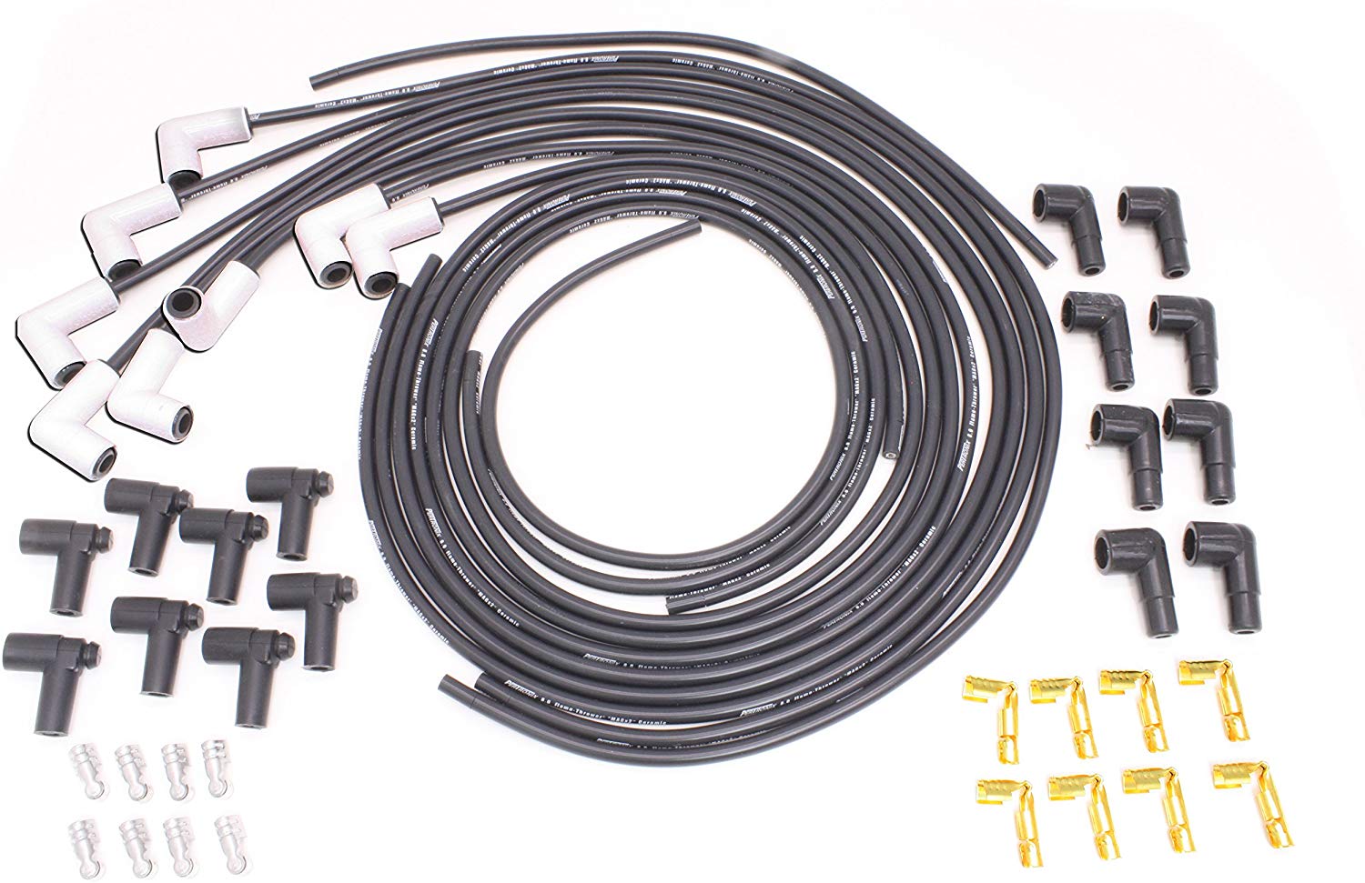 Pertronix 808290HT Universal Black 8mm High Temp Wire (8 cyl Ceramic 90 Deg)