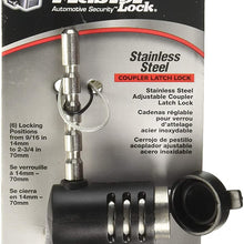 Master Lock Trailer Lock, Stainless Steel Adjustable Coupler Latch Lock, 2847DAT (1 Pack)